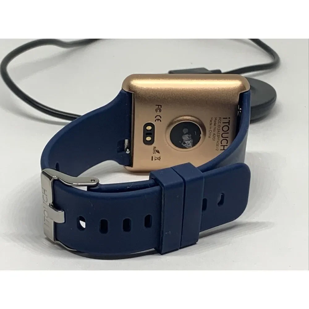 iTouch 42101 Unisex Blue Siicone Strap Touchscreen Dial Smartwatch NWC128